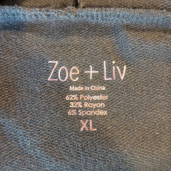 Zoe + Liv Black Hoodie with Skeleton Graphic - Picture 3 of 3